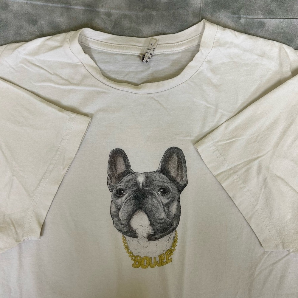 Boujee Dog‎ T Shirt Funny Humor White Size Large Unisex